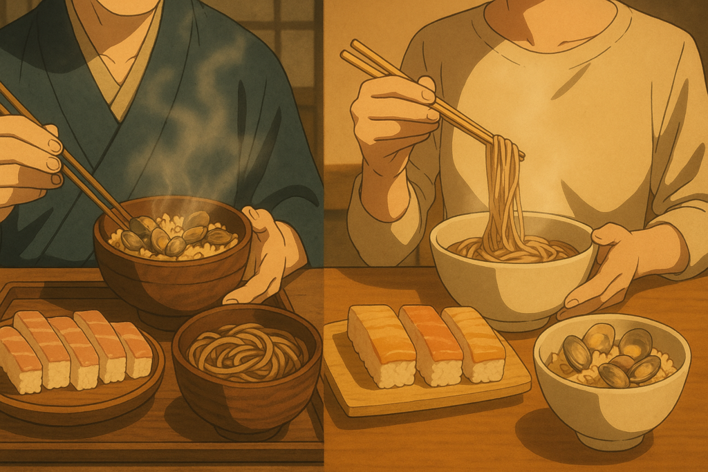 江戸の食卓と現代の食卓が重なる